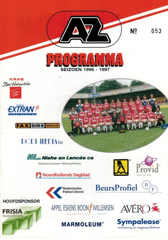 AZ Programma 10-mei-1997 Willem II thuis